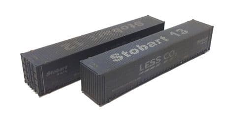 Dapol 2F-028-205 45ft Curtainside Container Pack (2) Tesco Weathered N Gauge
