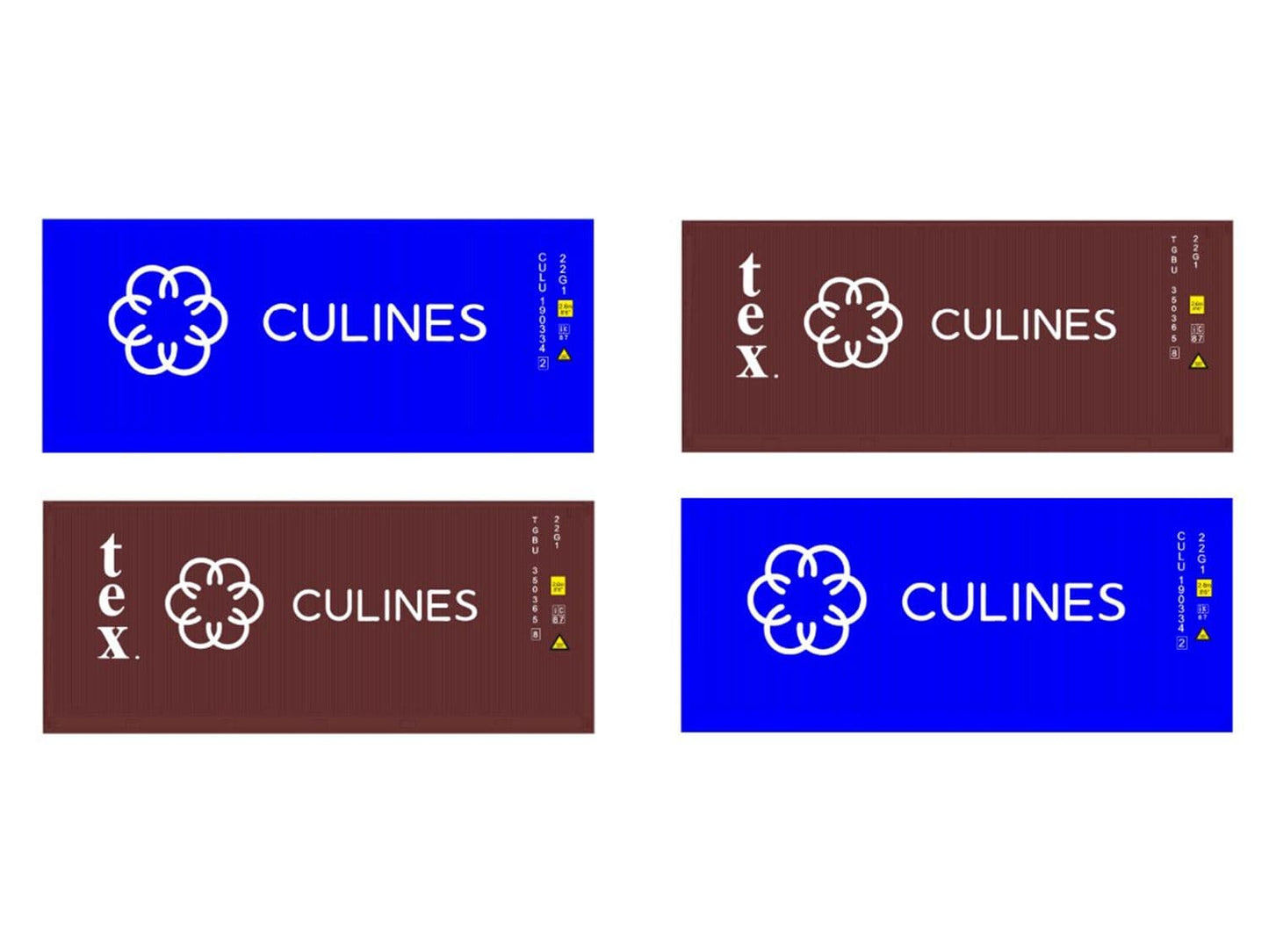 Dapol 2F-028-210 20ft Container Set (4) Culines/TBGU N Gauge