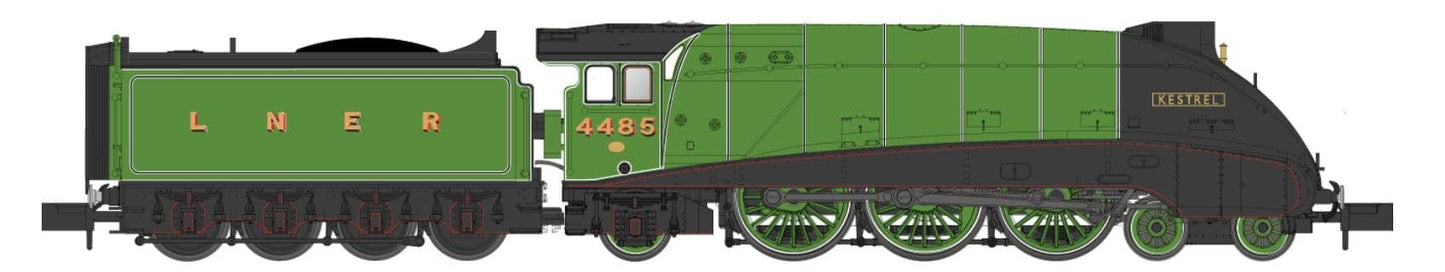 Dapol 2S-008-019 A4 4485 'Kestrel' LNER Green, N Gauge