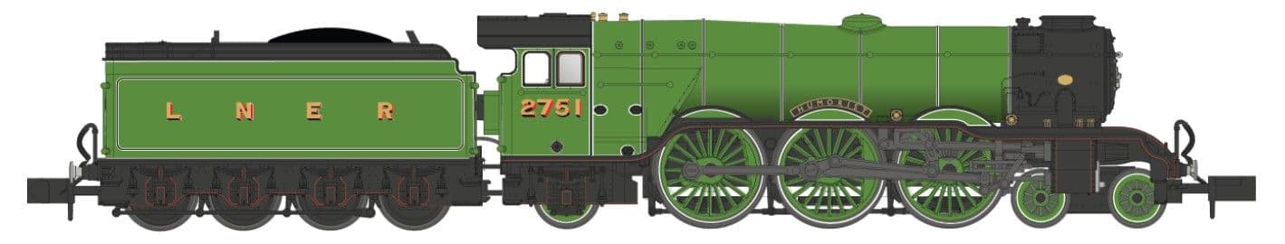 Dapol 2S-011-011 A1 2751 'Humourist' LNER Apple Green N Gauge