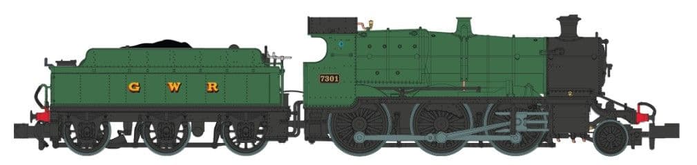 Dapol 2S-043-003D 43xx 2-6-0 Mogul 7301 GWR Green (DCC-Fitted), N Gauge *PRE ORDER*