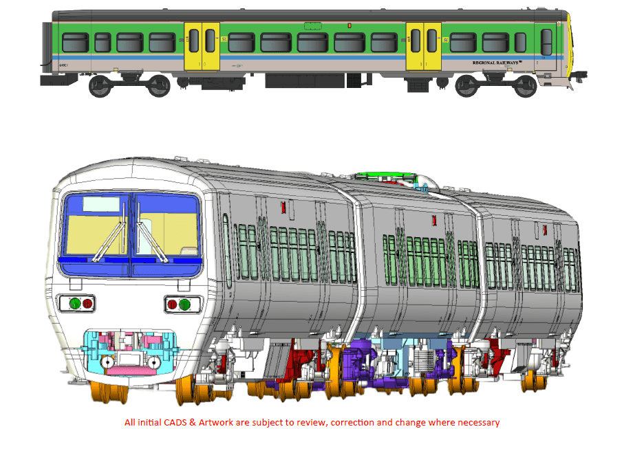 Dapol 4D-323-007D Class 323 323221 Regional Railways Centro Heritage Repaint DCC Fitted OO Gauge