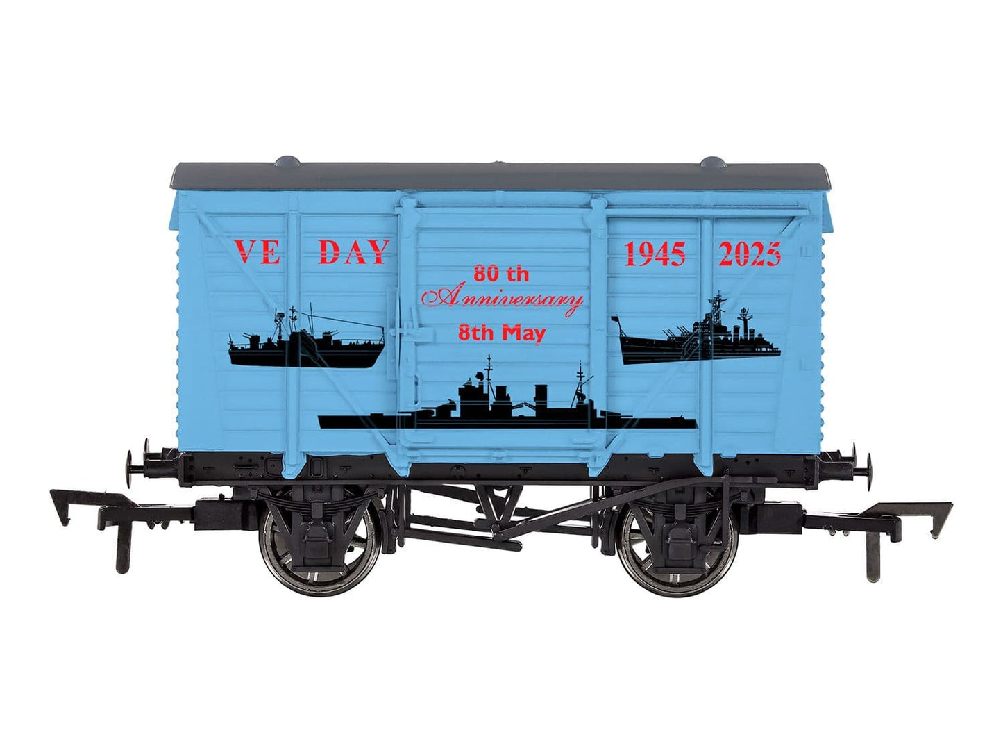 Dapol 4F-011-151 Ventilated Van VE Day 80th Anniversary Navy Weathered OO Gauge *PRE ORDER £16.4*