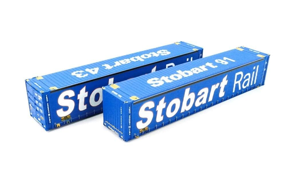 Dapol 4F-028-154 45ft Curtain Container Set (2) Stobart Rail OO Gauge *LAST FEW*