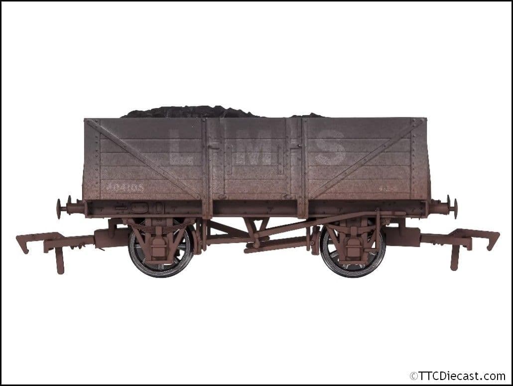 Dapol 4F-051-056 5 Plank Wagon LMS 404105 Weathered OO Gauge