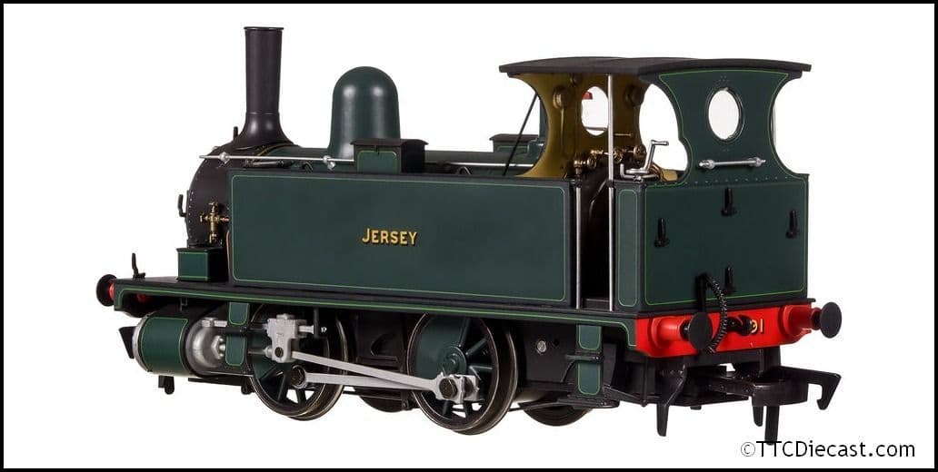 Dapol 4S-018-012 B4 0-4-0T 91 'Jersey' Lined Dark Green - OO Gauge