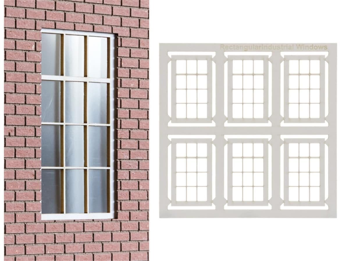 Dapol 7C-001-001 6 x Rectangular Industrial Windows O Gauge