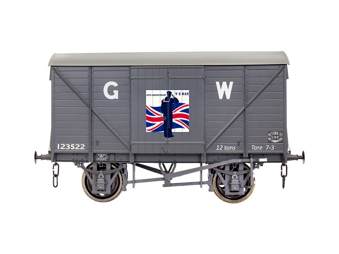 Dapol 7F-066-012W GW Standard 12t Van VE Day 80th Anniversary Navy Weathered O Gauge *PRE ORDER £53.99*
