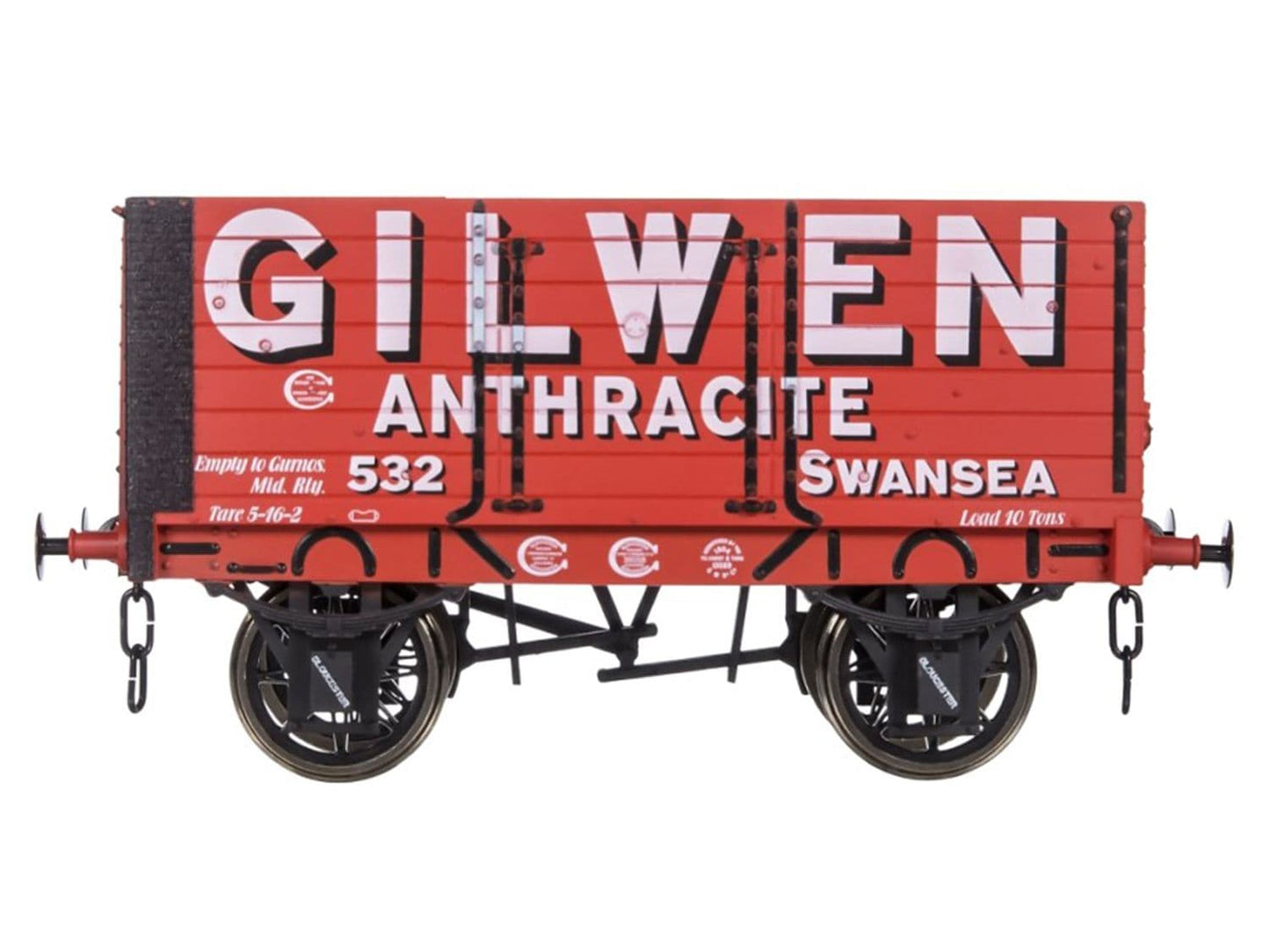 Dapol 7F-073-011 7 Plank Wagon 9' Wheelbase Gilwen 532, O Gauge