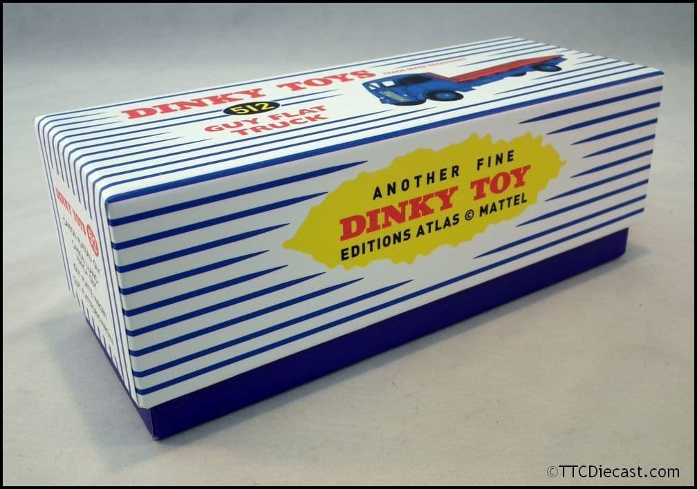 Dinky 512 Guy Vixen Flatbed Blue/Red Reproduced by Atlas Editions