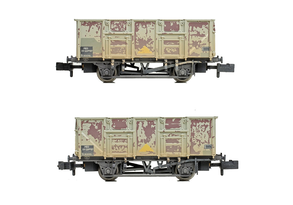 Farish 378-052A BR 24.5T Mineral Wagon BR Grey (TOPS) WEATHERED N Gauge *PRE ORDER £23.7*