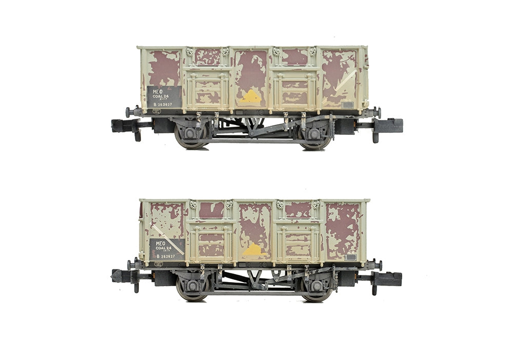 Farish 378-052 BR 24.5T Mineral Wagon BR Grey (TOPS) WEATHERED N Gauge *PRE ORDER £23.7*