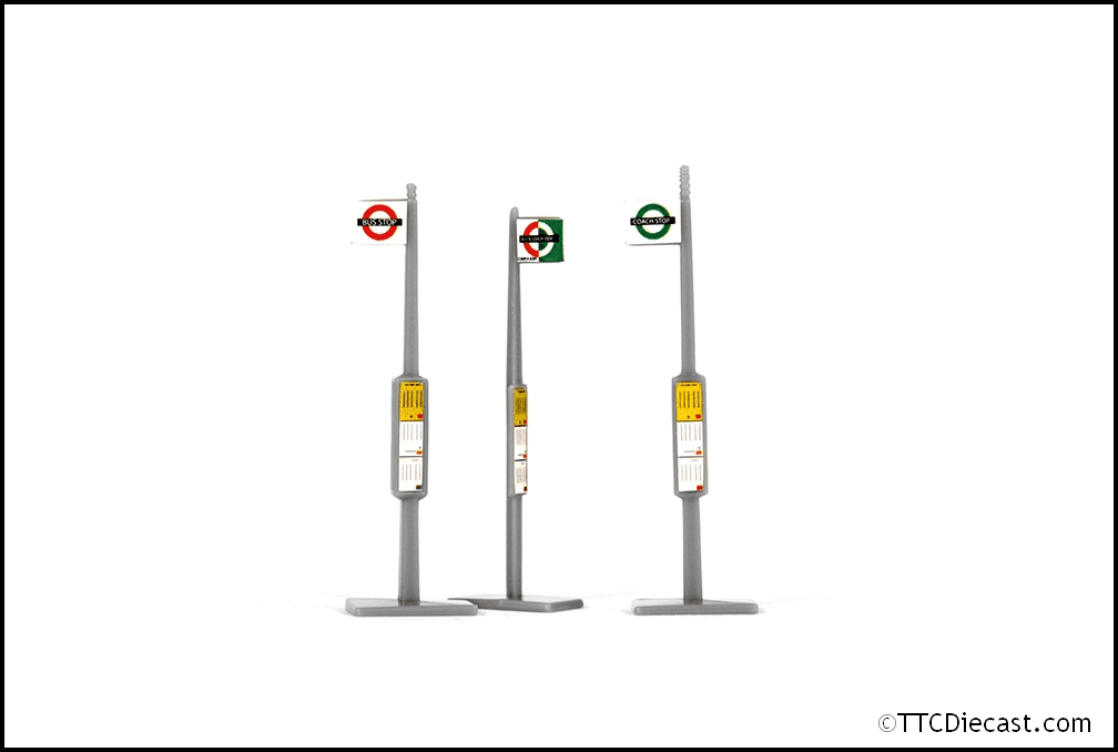 EFE 99619 Bus Stops With Decals (Set Of 3)