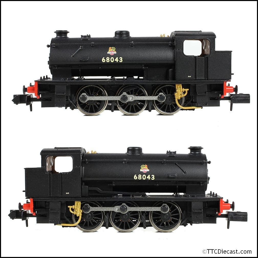 EFE Rail E85502 WD Austerity (J94) Saddle Tank 68043 BR Black (Early Emblem) - N Gauge