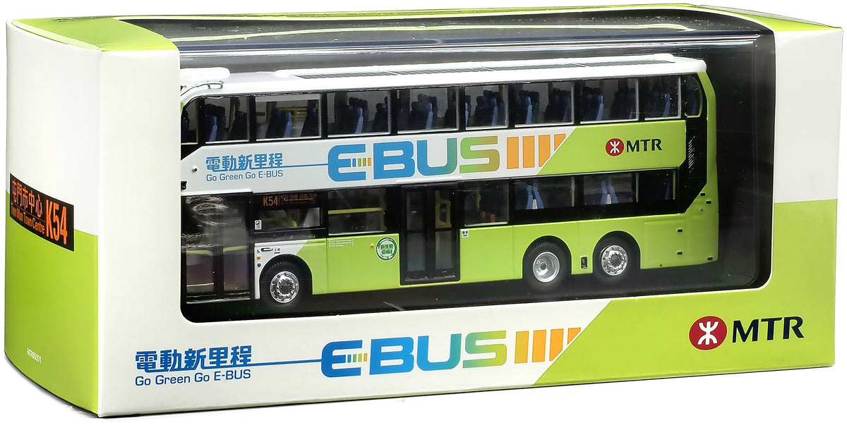 80m MTR86001 MTR Alexander Dennis E500EV 12m Electric Bus (K54) 20, 1:76 Scale