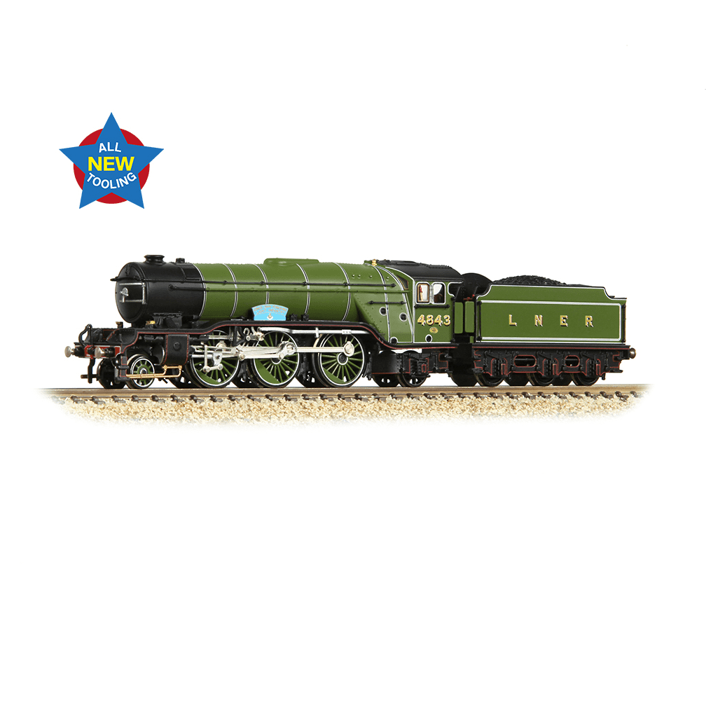 Farish 372-611 LNER V2 4843 'Kings Own Yorkshire Light Infantry' Lined Green N - PRE ORDER £186.96