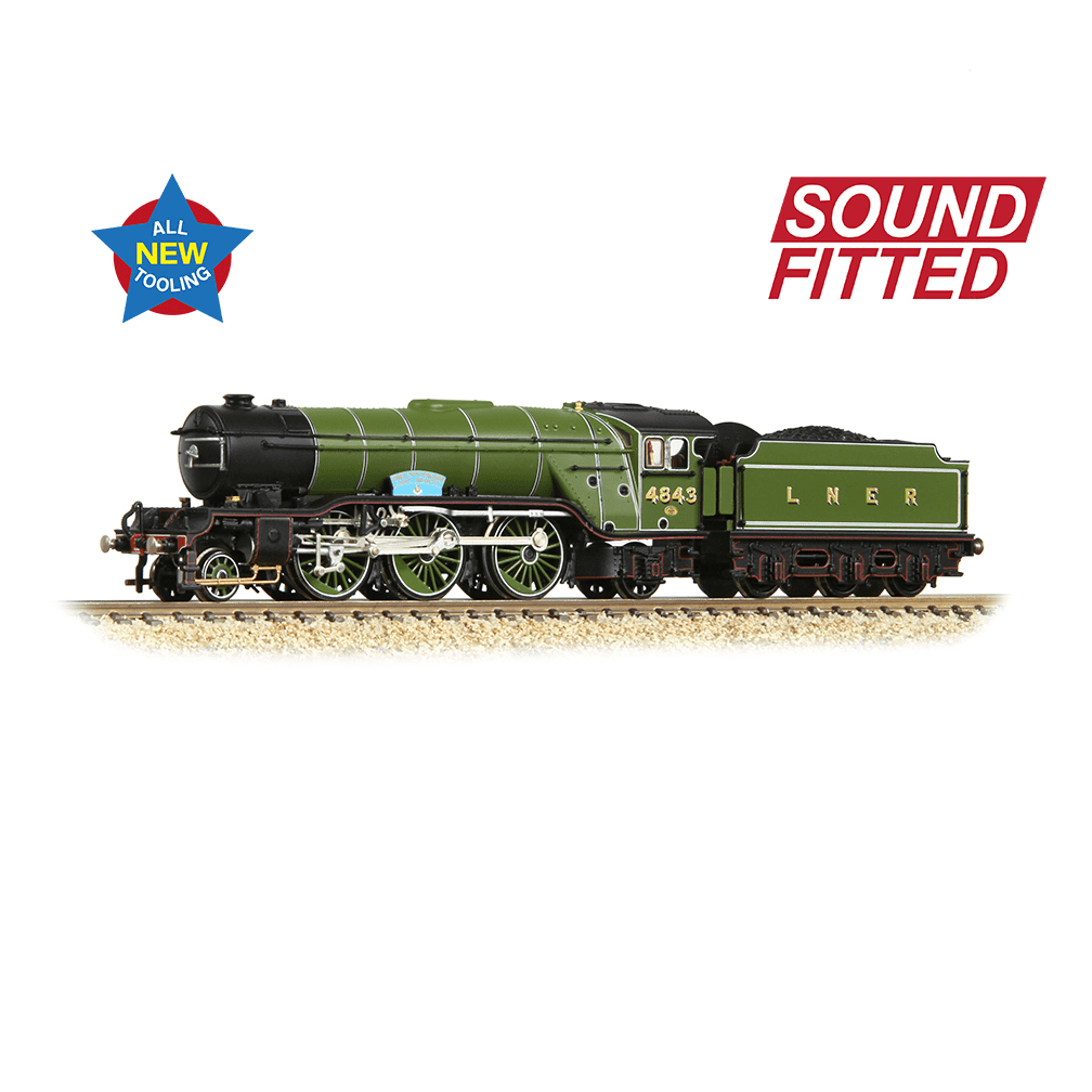 Farish 372-611SF LNER V2 4843 'Kings Own Yorkshire Light Infantry' Lined Green N PRE ORDER £280.46