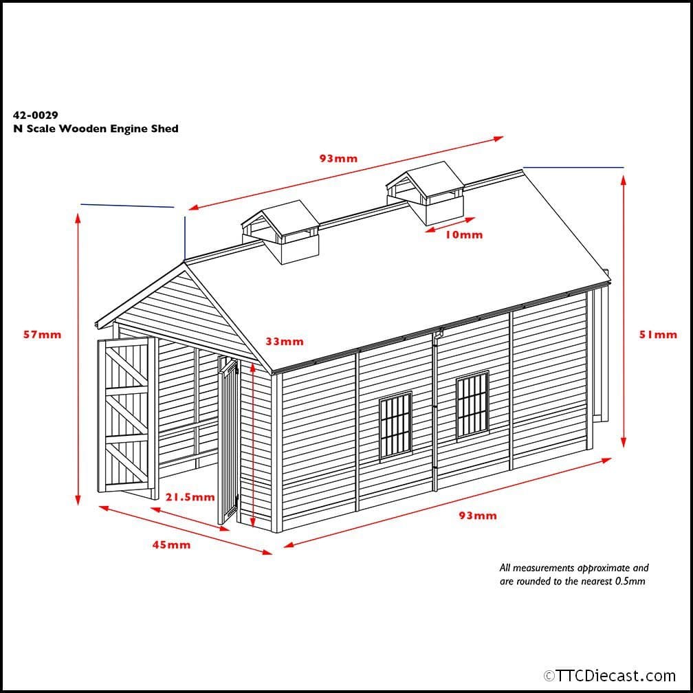 Scenecraft 42-0029 Wooden Engine Shed - N Gauge