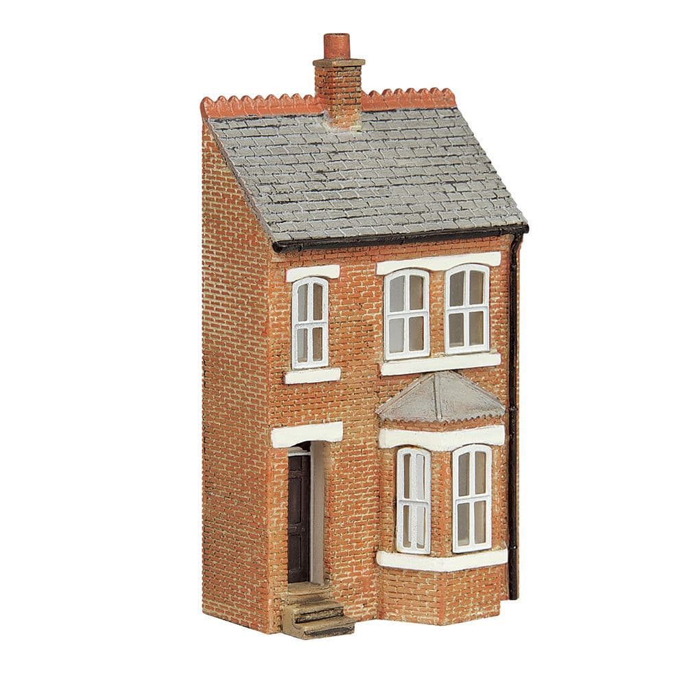 Scenecraft 42-0214B Low Relief Right Hand Bay Terrace Black, N Gauge