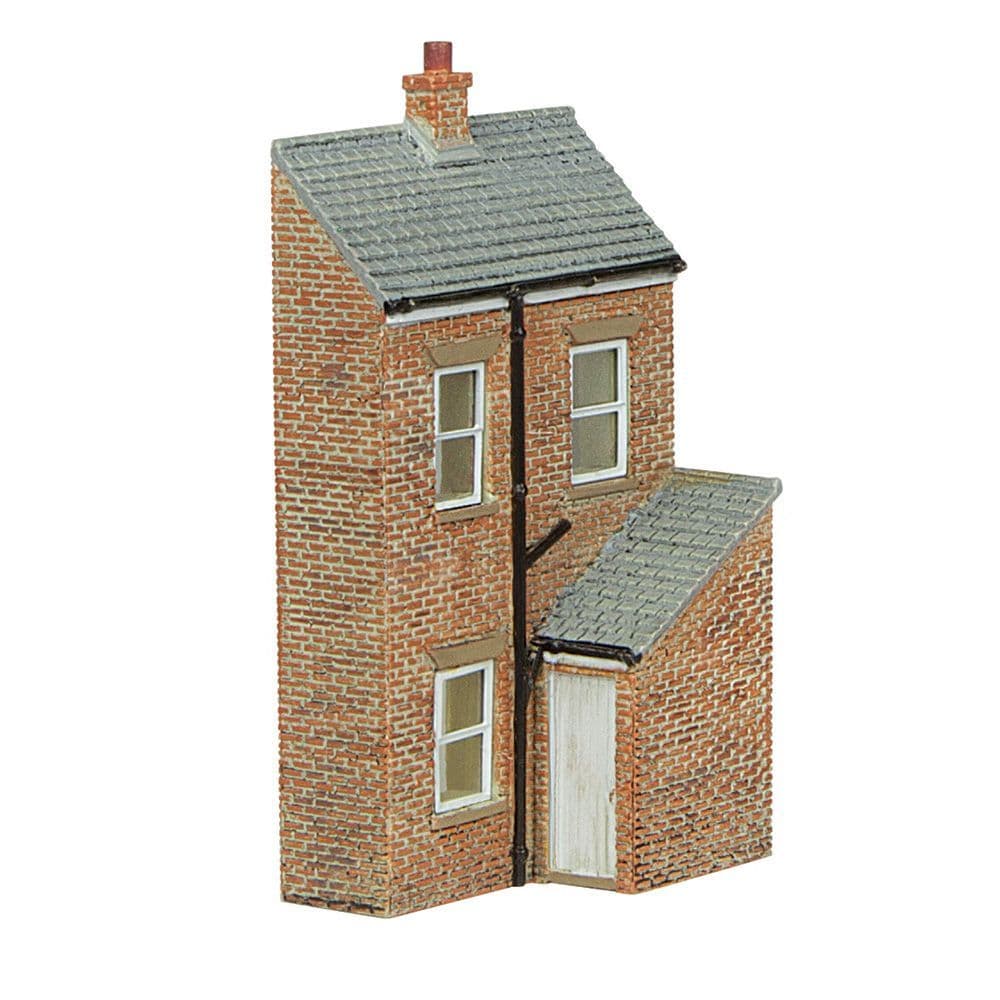 Scenecraft 42-0216W Low Relief Rear Of Terrace - Left Hand, White Door N Gauge