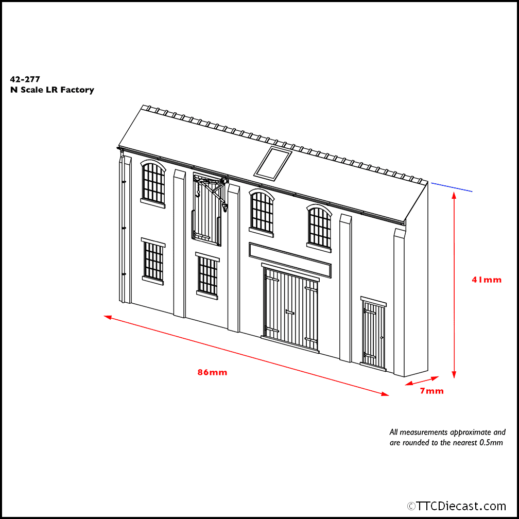 Scenecraft 42-277 Low Relief Factory, N Gauge *LAST FEW*