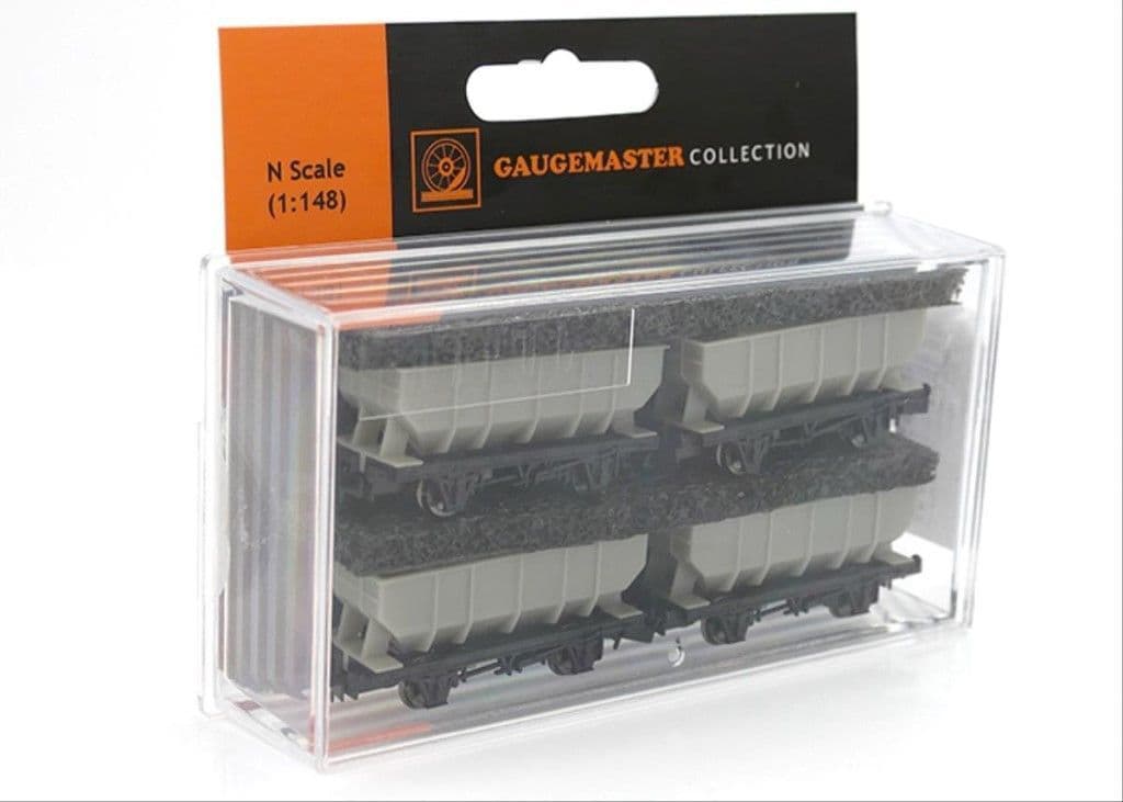 GM Collection GM2410201 21t Hopper Plain Grey Wagon Set (4) N Gauge - PRE ORDER £28.86
