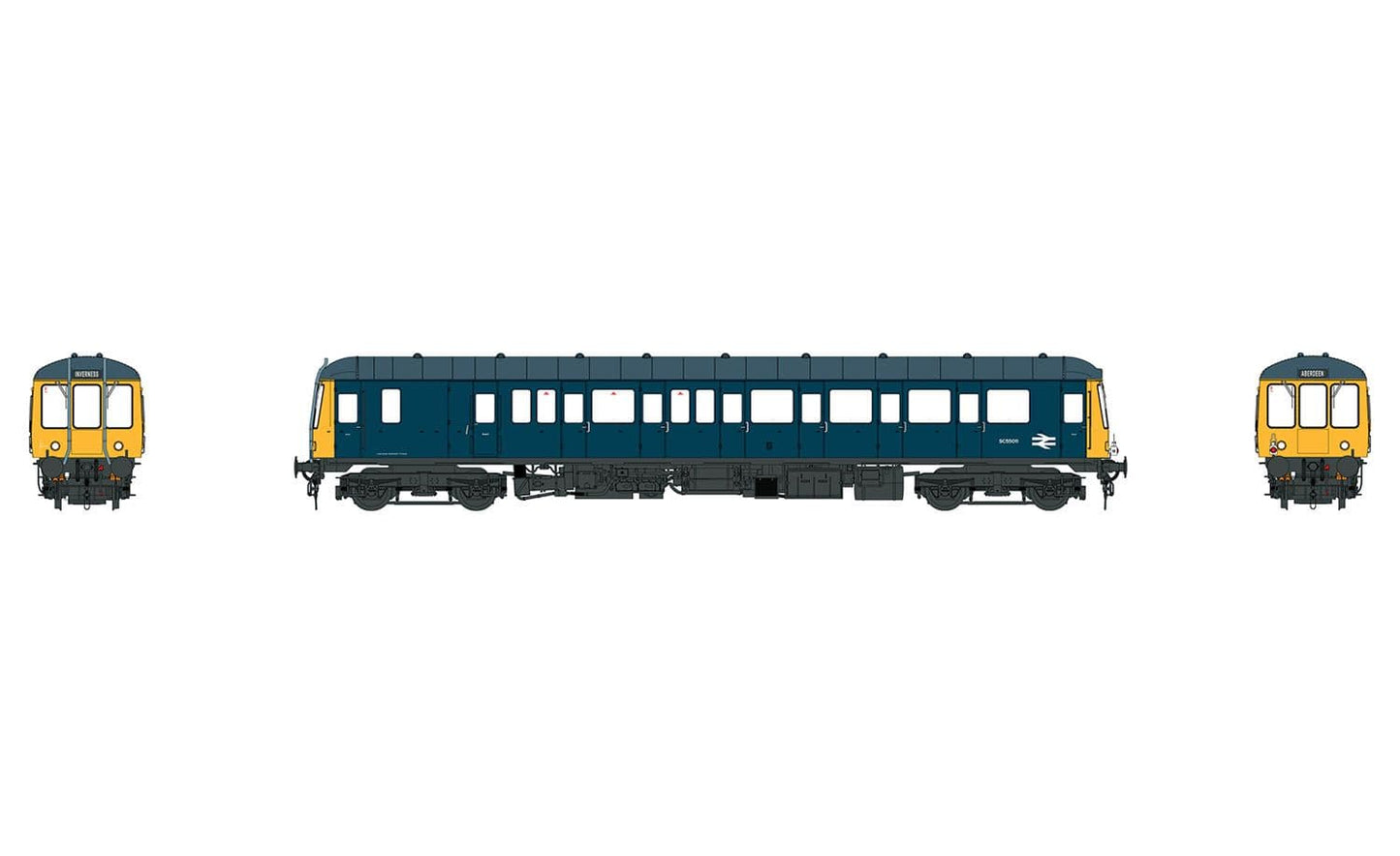 Heljan 1230 Class 122 Diesel Railcar BR Blue W/Full Yellow Ends * PRE ORDER £ 330.65 *