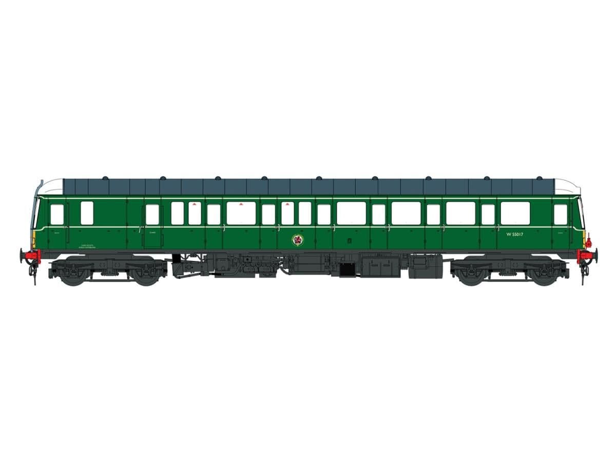 Heljan 1262 Class 122 W55003 BR Green w/Small Yellow Panels TT120 Scale *PRE ORDER £161.49*