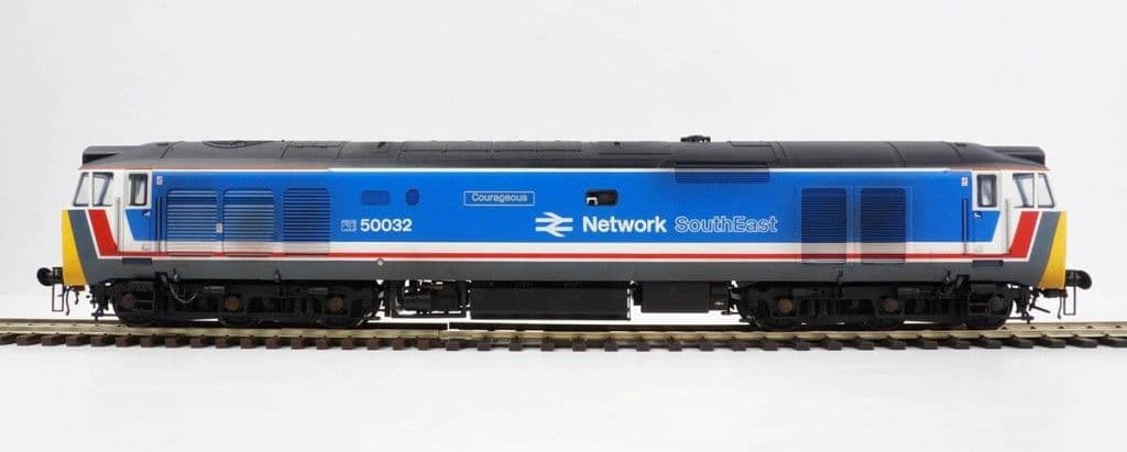 Heljan 4038 Class 50 50032 'Courageous' Network SouthEast Weathered, O Gauge