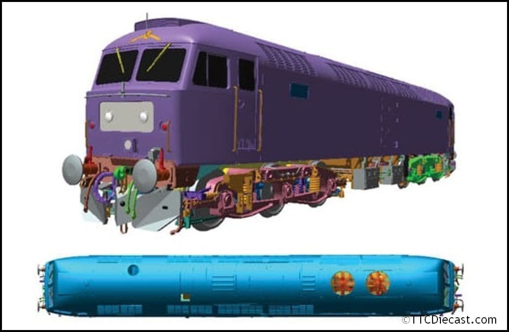 Heljan 4712 Class 47 BR blue 47137 (glazed headcode panel) - OO Gauge