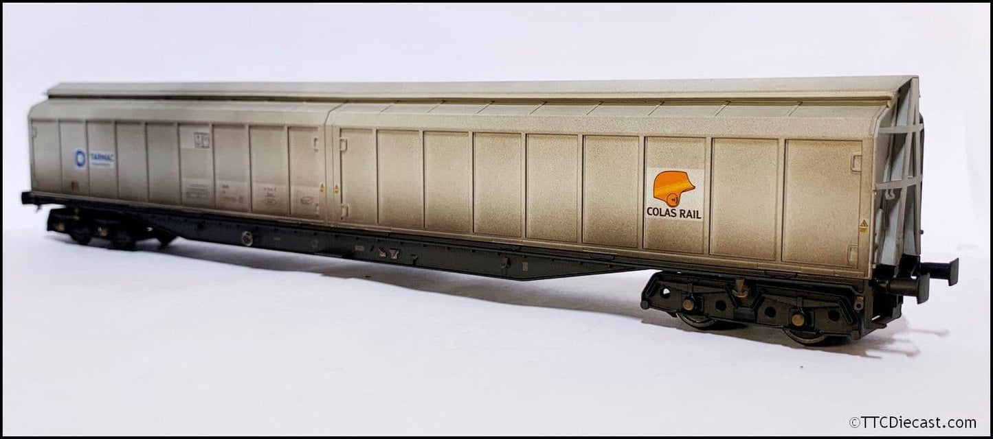 Heljan 5023 Cargowaggon IWB Bogie Van Colas/Tarmac Grey (Weathd), OO Gauge *LAST FEW*