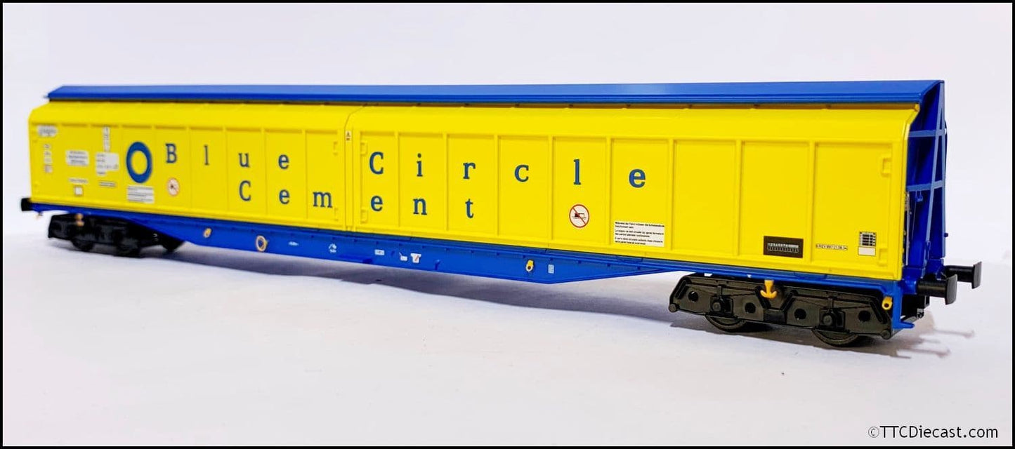 Heljan 5024 Cargowaggon IWB Bogie Van Blue Circle Cement, OO Gauge *LAST FEW*