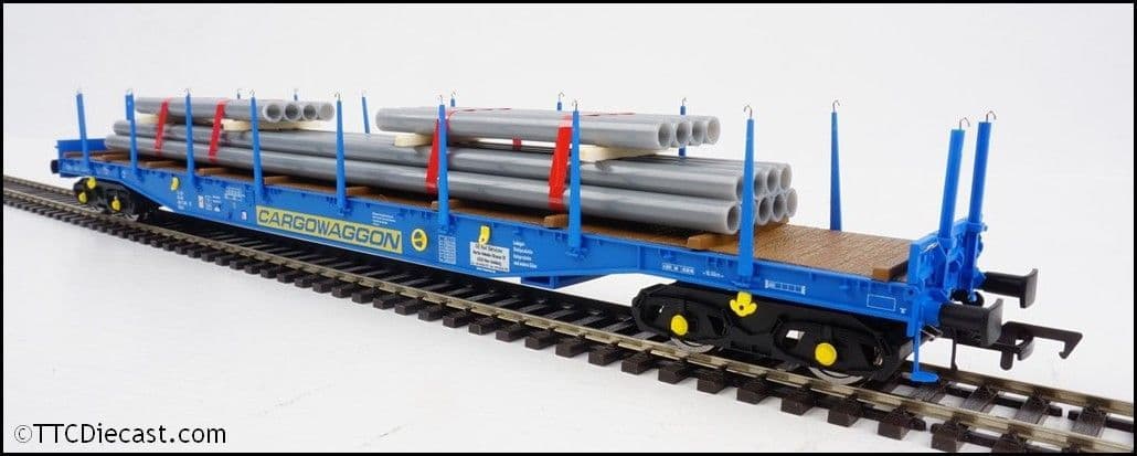 Heljan 5109 Cargowaggon IGA Bogie Flat 33 80 4647 045 Blue, OO Gauge