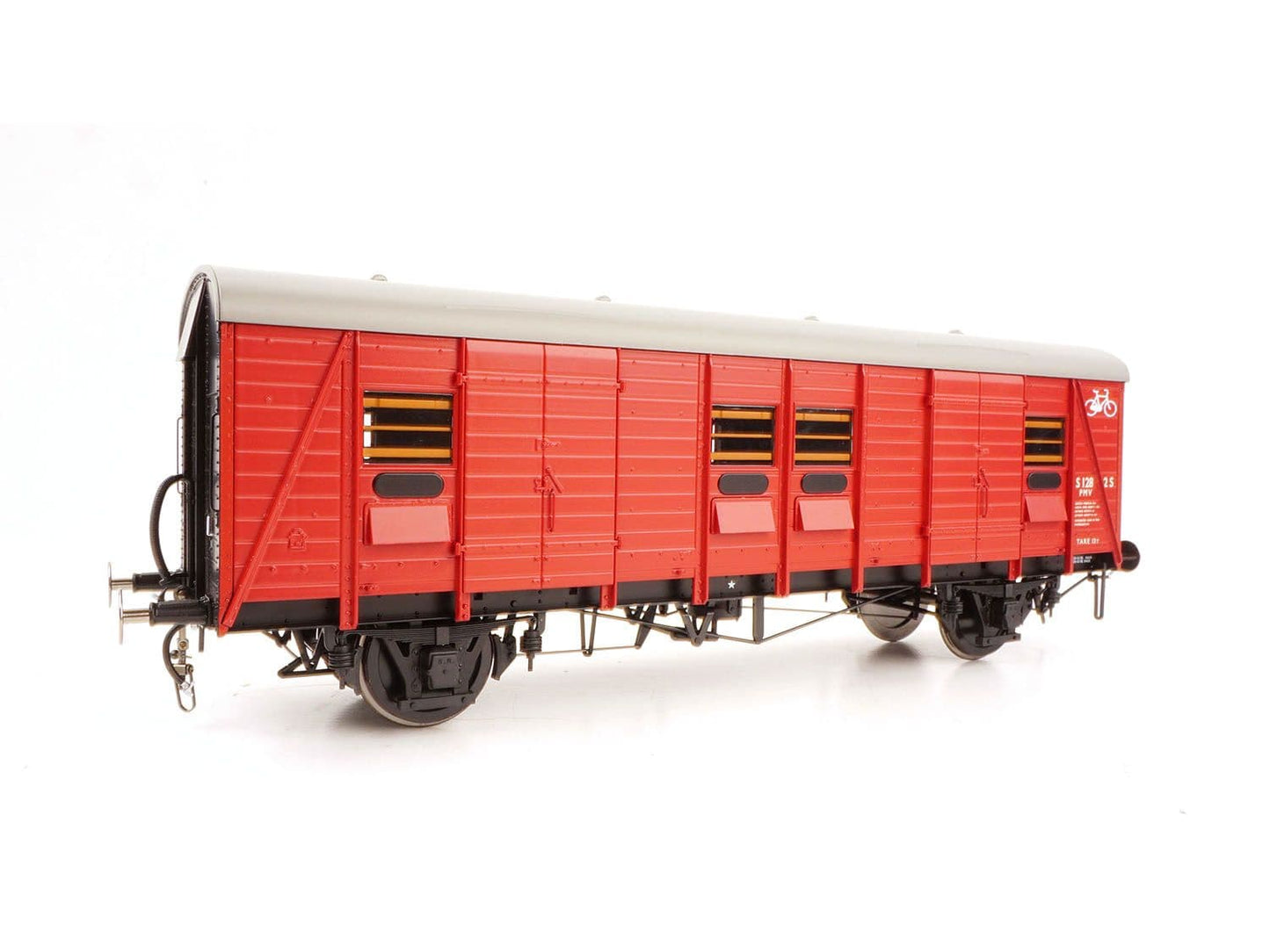 Heljan 9156 PMV S1282S BR Crimson Cycle Van (Even Planks) O Gauge *PRE ORDER £169.15*