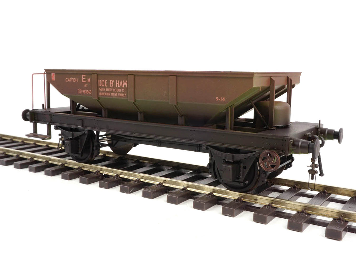 Heljan 4361 Catfish Hopper BR Olive Green DB983860 Weathered