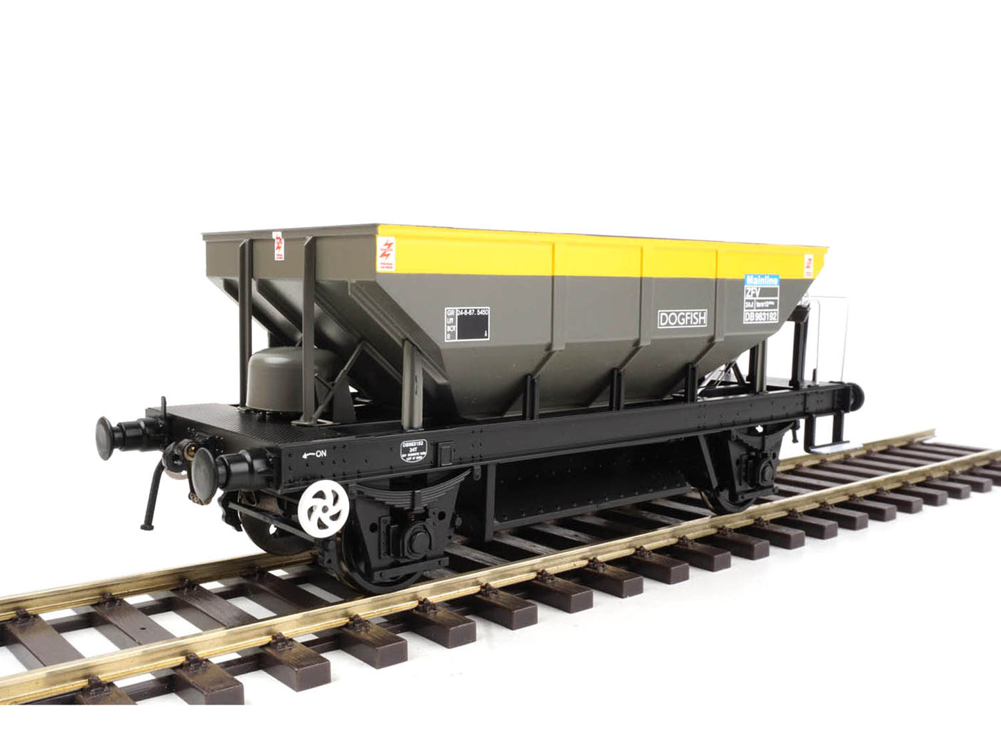Heljan 4387 ZFV Dogfish Hopper BR Dutch Grey/Yellow DB983192 Mainline