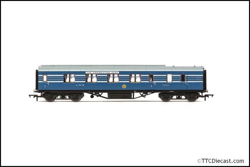 Hornby R40052 LMS, Stanier D1961 Coronation Scot 57' BFK, 5053- Era 3 - OO Gauge *LAST FEW*