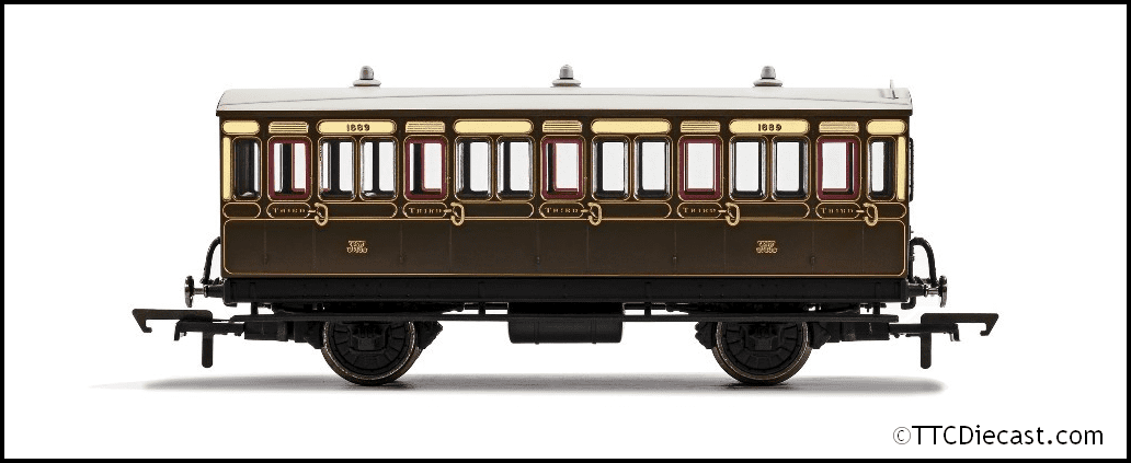Hornby R40066 GWR, 4 Wheel Coach, 3rd Class, 1889 - Era 2/3 *LAST FEW*