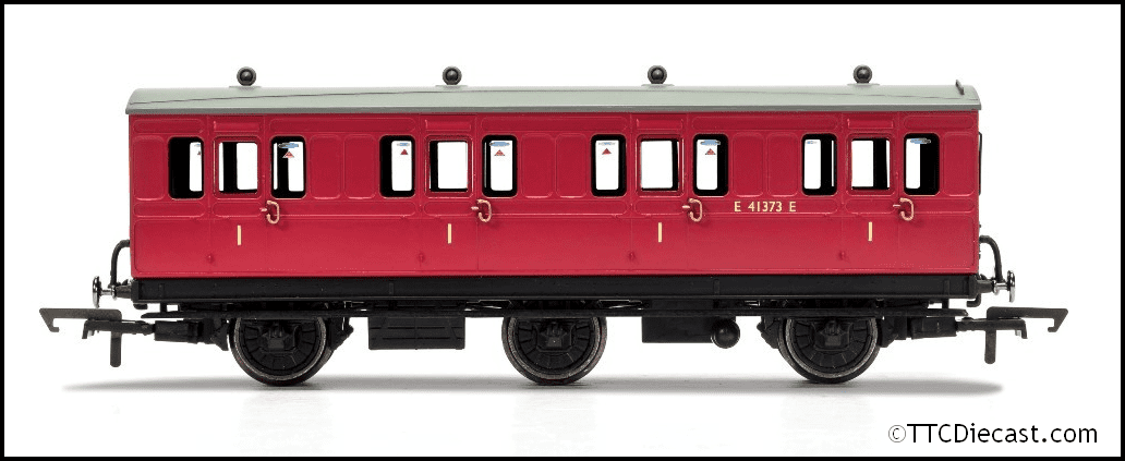 Hornby R40123 BR, 6 Wheel Coach, 1st Class, Fitted Lights, E41373 - Era 4 OO Gauge *LAST FEW*