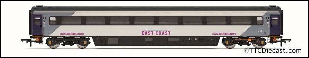 Hornby R40247C East Coast, Mk3 Trailer Standard, 42158 - Era 10, OO Gauge
