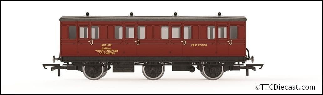 Hornby R40359 BR Departmental, 6 Wheel Crew Coach, KDE107E - Era 8 *LAST FEW*