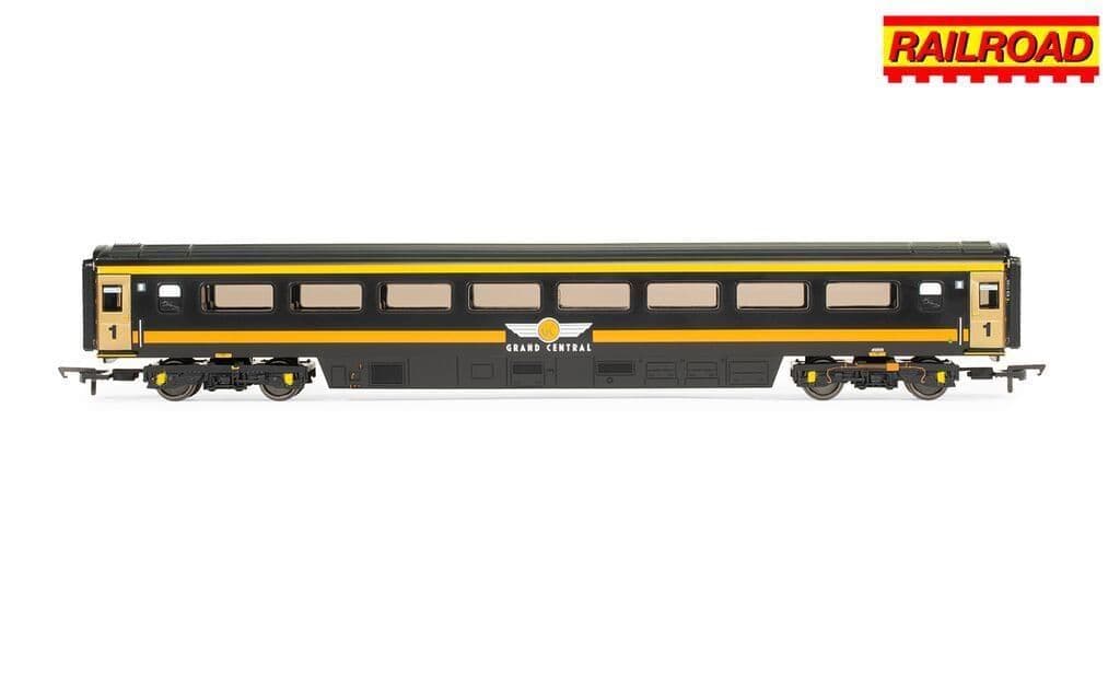 Hornby R40440 RailRoad Grand Central Rail Mk3 1st Class Coach - Era 10 OO Gauge