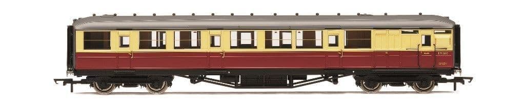 Hornby R40460 BR Gresley Corridor Crimson and cream Composite Brake E9126E, OO Gauge