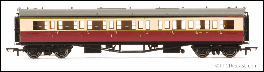 Hornby R4687A BR, Collett 'Bow - Ended' Corridor Composite (L/Hand), W6146W *LAST FEW*