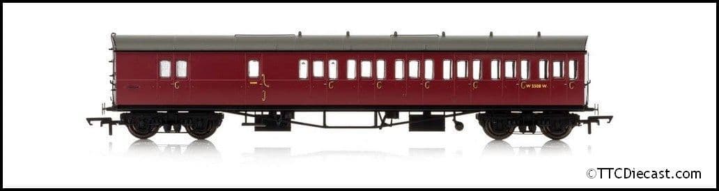 Hornby R4881A BR, Collett 57' Bow Ended D98 6 Compart / Brk Third (RH), W4951W *LAST ONE*