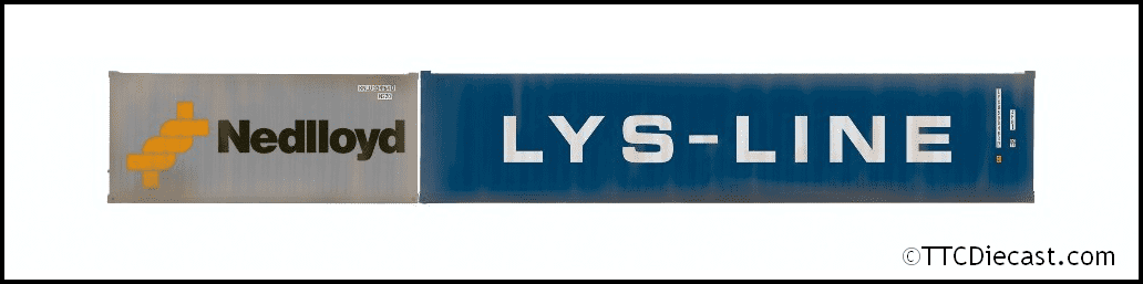 Hornby R60044 Nedlloyd & LYS-Line, Container Pack, 1 x 20 and 1 x 40 Containers - Era 11 *LAST F