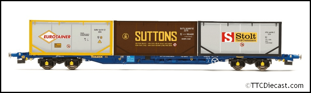 Hornby R60046 Touax, KFA Container Wagon, with 3 x 20 Tanktainers - Era 11 LAST ONE