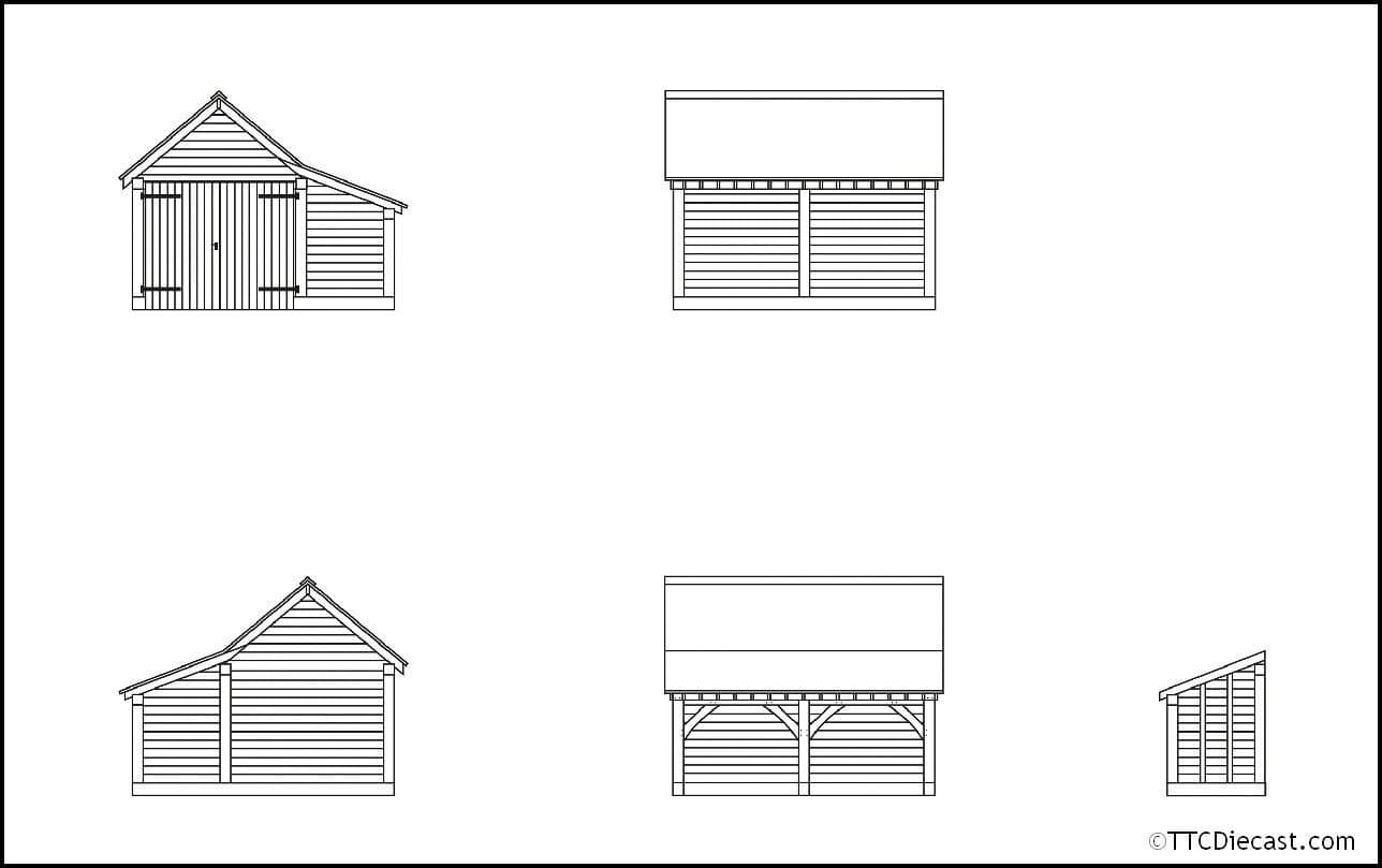 Hornby R7271 Modern Timber Garage, OO Gauge