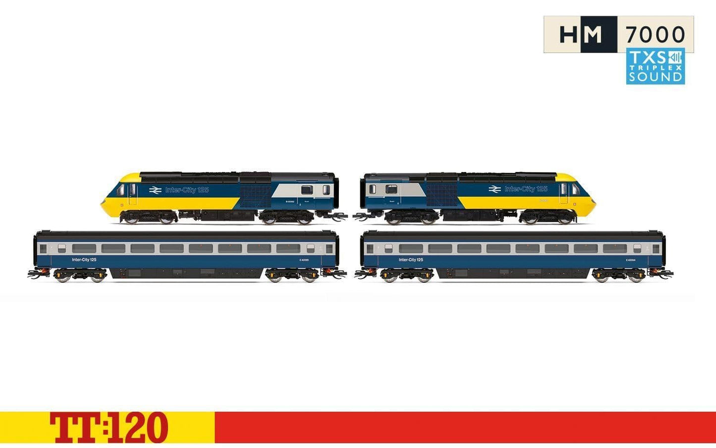 Hornby TT1004TXSM Intercity 125 High Speed Digital Train Set (With Sound), TT Gauge