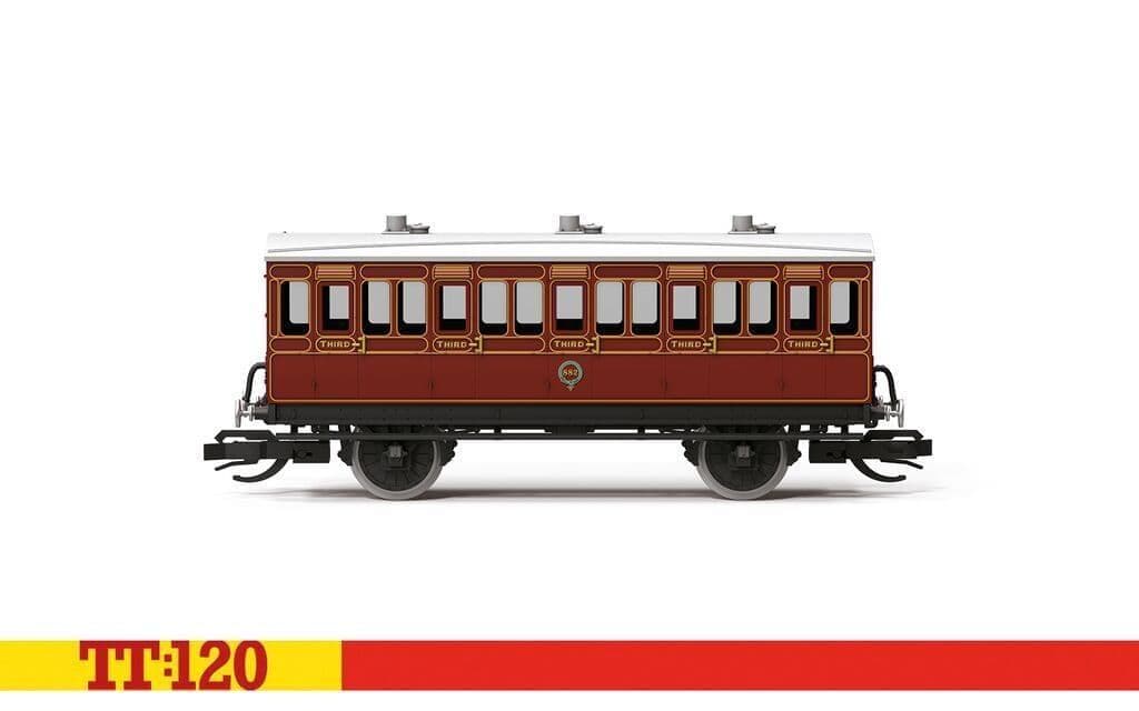 Hornby TT4056 LB&SCR 4 Wheel Coach 3rd Class 1/120 Scale